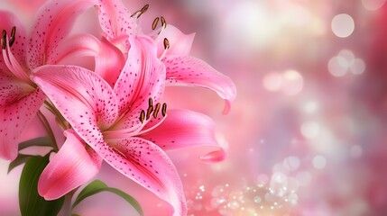 Fototapeta premium pink lily background