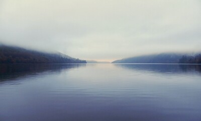 Fototapeta premium fog on the lake