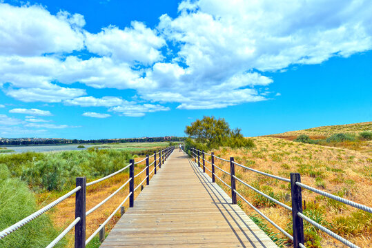 Wanderweg am Lagoa dos Salgados in P&ecirc;ra/Algarve (Portugal)