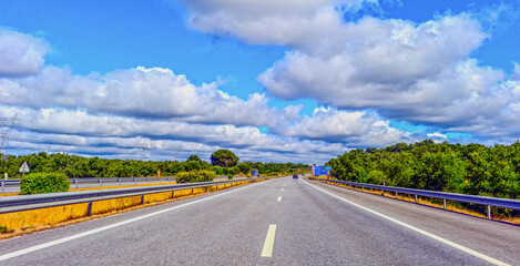 Autoestrada A2 in Richtung Lissabon, Portugal