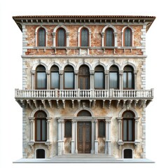 Naklejka premium Photorealistic Venetian Palazzo 3D Model - Renaissance Architecture Render