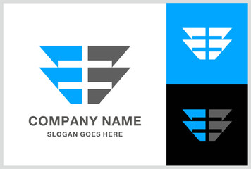 Monogram Letter EB Business Company Stock Vector Logo Design Template