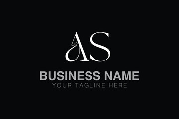 AS A as initial logo | initial based abstract modern minimal creative logo, vector template image. luxury logotype logo, real estate homie logo. typography logo. initials logo
