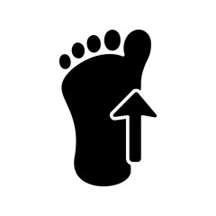 green footprint arrow