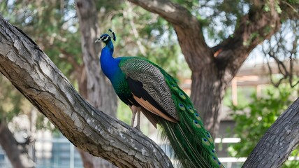 Obraz premium The Vibrant Peacock, generative AI