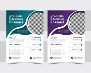 Creative corporate business flyer template, Flyer Template Geometric shape used for business poster layout, business flyer template with minimalist layout, Graphic.
