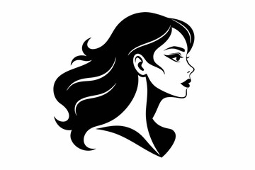 Woman heads in profile beautiful female face silhouette vector

