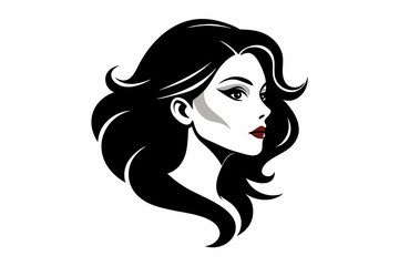 Woman heads in profile beautiful female face silhouette vector
