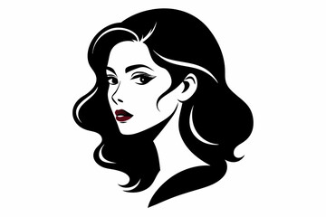 Woman heads in profile beautiful female face silhouette vector
