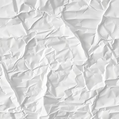 White wrinkled paper texture. Seamless pattern.