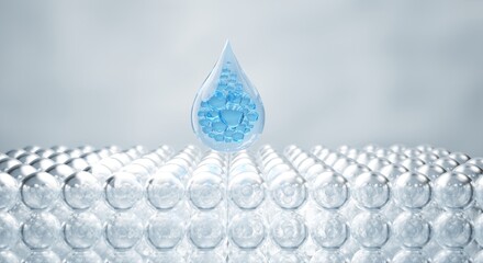 serum and vitamin drop on skin cell. serum through the skin layer and reduce up saggy skin of the...