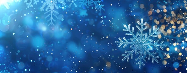 Sparkling Winter Wonderland: A Blue Christmas Background