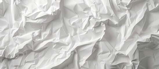 Textured background of wrinkled white paper. Copy space image. Place for adding text and design