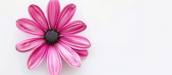 Fototapeta premium flower head of stock on a white background. Copy space image. Place for adding text and design