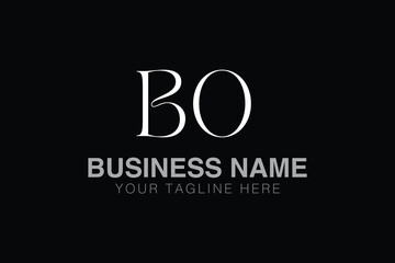 BO B bo initial logo | initial based abstract modern minimal creative logo, vector template image. luxury logotype logo, real estate homie logo. typography logo. initials logo