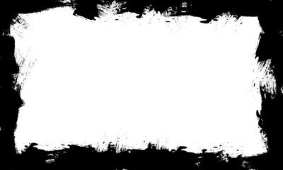 black ink stroke lines brush painting frame border artistic blank space bakground template