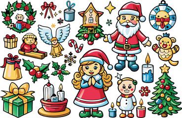 Christmas elements vector