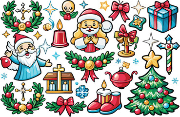 Christmas elements vector