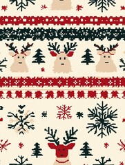 christmas knitted texture, christmas deer, snowflakes, christmas ornament, christmas pattern