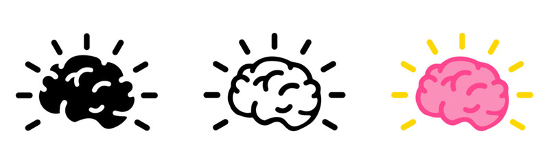 brainstorm color icon. Creative idea sign. Mind symbol. Intelligence illustration. Genius concept.