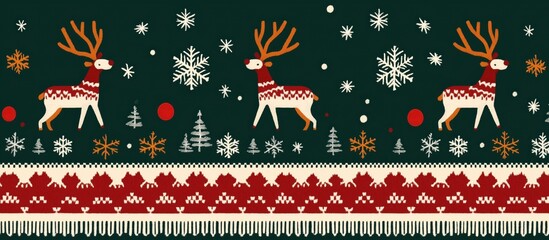 christmas knitted texture, christmas deer, snowflakes, christmas ornament, christmas pattern