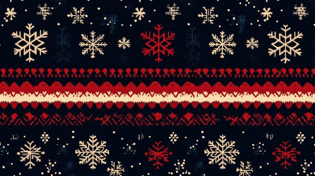 christmas knitted texture, christmas deer, snowflakes, christmas ornament, christmas pattern