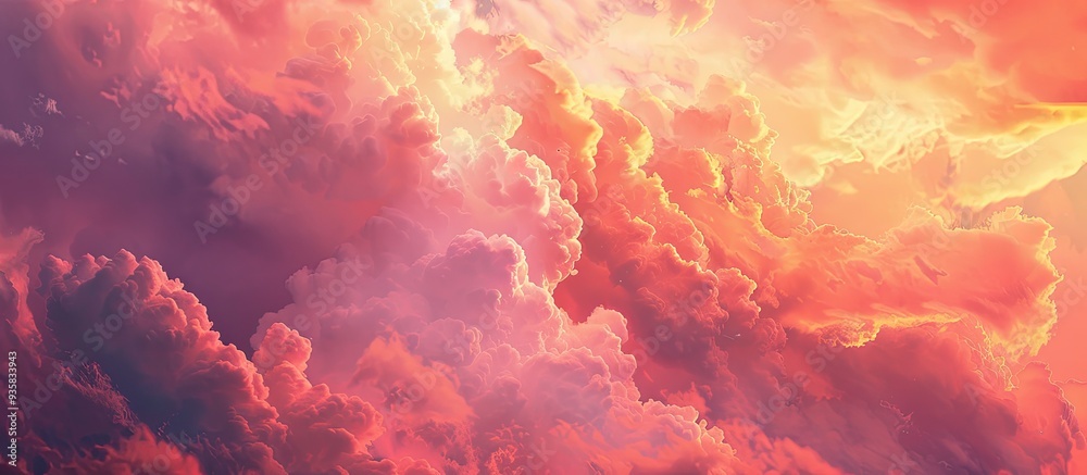 Poster striking sky featuring clouds. copy space image. place for adding text and design