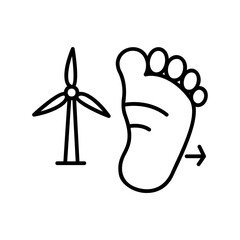 footprint with wind turbine