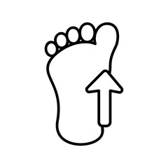 green footprint arrow