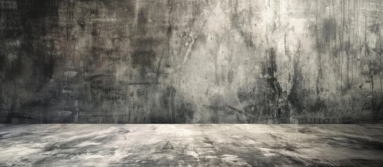 Grunge black and white backdrop with gray fading. Copy space image. Place for adding text and design