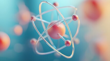 A vivid, close-up artistic representation of an atom with glowing electrons orbiting a nucleus, highlighting the fundamental building blocks of matter.