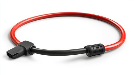 A white background shows a power cable for charging an electric car