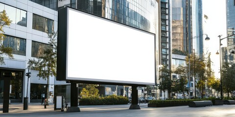 Obraz premium Blank Billboard in a Modern City