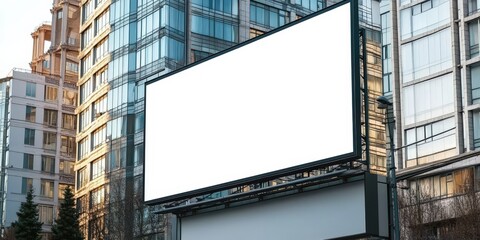 Blank Billboard in Urban Setting
