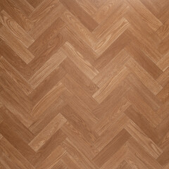 Fototapeta premium Classic Herringbone Pattern Wooden Floor with Warm Oak Tones