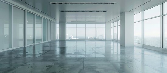 Fototapeta premium vacant floor in a contemporary office building. Copy space image. Place for adding text and design