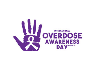 International Overdose Awareness Day. August 31. Flat design vector. Poster, banner, card, background. White background.