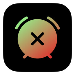 Editable vector turn off, close, delete alarm icon. Part of a big icon set family. Perfect for web and app interfaces, presentations, infographics, etc