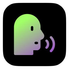 Editable speech recognition, voice command vector icon. Part of a big icon set family. Perfect for web and app interfaces, presentations, infographics, etc