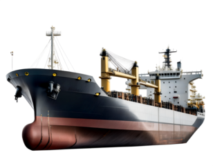  Cargo ship isolated on png