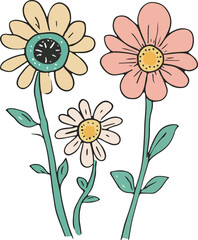 Cute Smiling Flowers