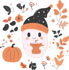 Fototapeta premium Cozy Autumn Ghost