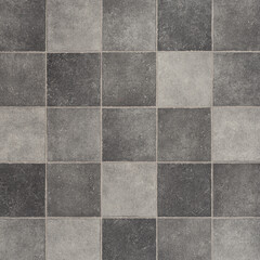 Dark Grey and Light Grey Checkerboard Tile Texture &ndash; Stone Flooring with Square Pattern
