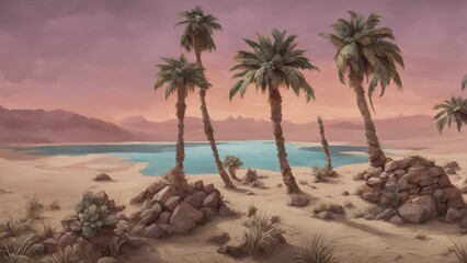 Obraz premium palm trees on the beach
