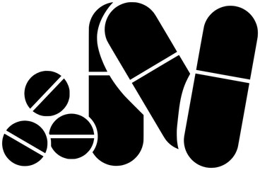 health illustration pharmacy silhouette capsule logo drug icon medicine outline antibiotic medical treatment pharmaceutical medication pill illness tablet care shape prescription vitamin painkiller