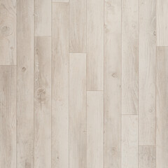 Light distressed wood plank flooring texture with natural grain and knots for rustic interior design
