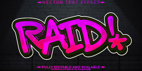 Street editable text effect, editable graffiti and urban text style © QuillArtistry