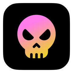 Editable vector danger skull icon. Part of a big icon set family. Perfect for web and app interfaces, presentations, infographics, etc