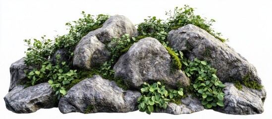 Gray Rocks with Greenery