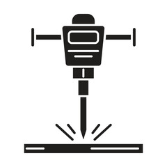 Drilling machine icon vector on white background